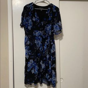 Blue floral dress
